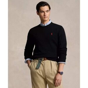 Polo Ralph Lauren Men's Cotton Crewneck Sweater Size Large Black New With Tags